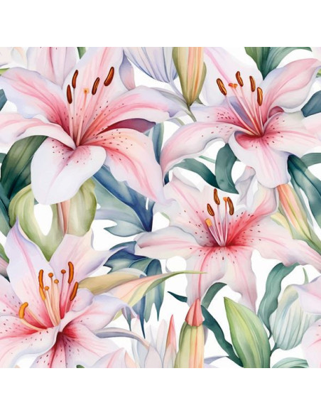 SERVETT PINK LILIES