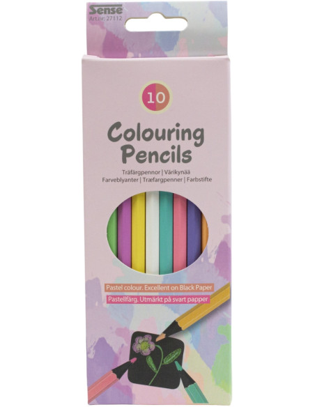 TRÄFÄRGPENNA PASTELL 10-P