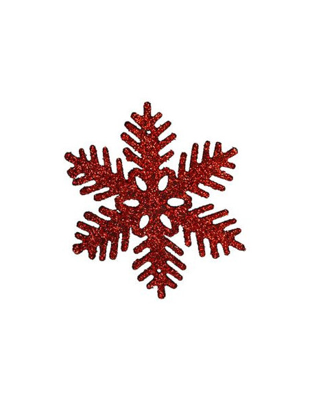 HÄNGE SNÖFLINGA RÖD 6P