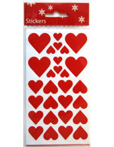 STICKERS HJÄRTA RÖD