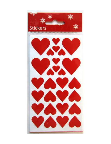 STICKERS HJÄRTA RÖD