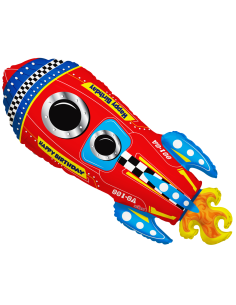 HELIUM HAPPY BDAY SPACE ROCKET