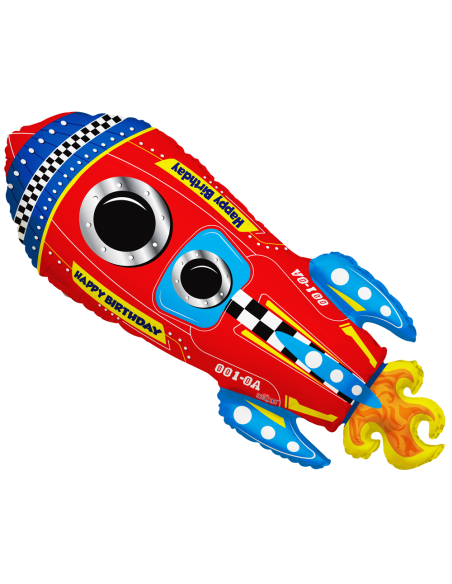 HELIUM HAPPY BDAY SPACE ROCKET