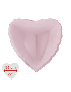 HELIUM HJÄRTA ROSA 56CM