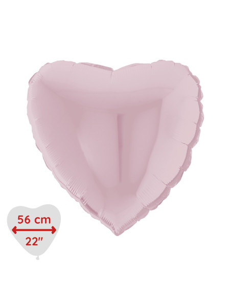 HELIUM HJÄRTA ROSA 56CM