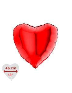 HELIUM HJÄRTA RÖD 46CM