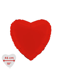 HELIUM HJÄRTA MATT RÖD