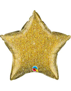 HELIUM STJÄRNA GULD GLITTER
