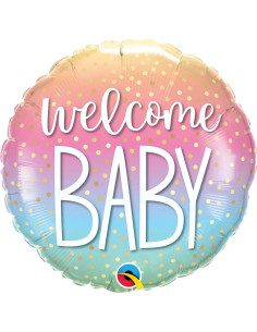 HELIUM WELCOME BABY OMBREDOTS