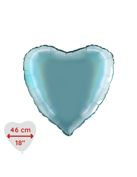 HELIUM HJÄRTA HOLOGRAM BLÅ