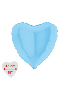 HELIUM HJÄRTA BLÅ MATT