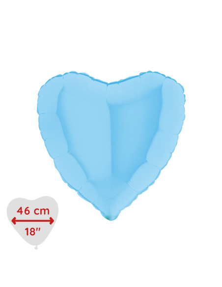 HELIUM HJÄRTA BLÅ MATT