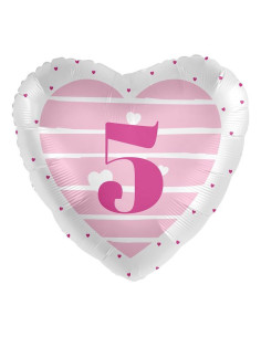 HELIUM HJÄRTA ROSA 5