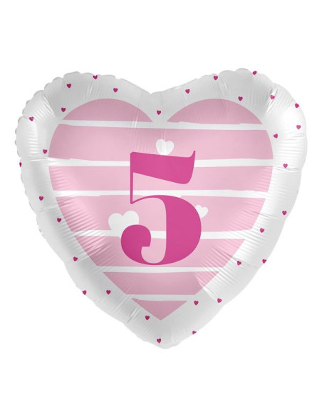 HELIUM HJÄRTA ROSA 5