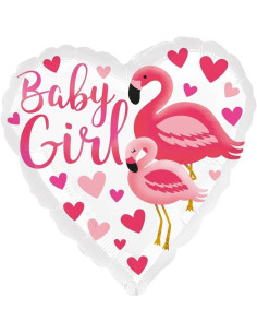 HELIUM BABY GIRL FLAMINGO