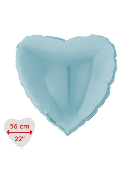 HELIUM HJÄRTA BLÅ 56CM