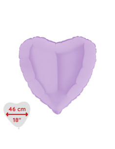 HELIUM HJÄRTA PASTELL LILA