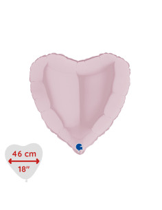 HELIUM HJÄRTA PASTELL ROSA
