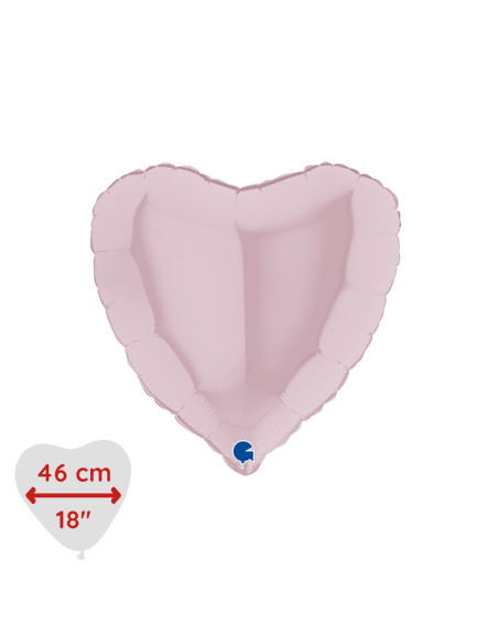 HELIUM HJÄRTA PASTELL ROSA