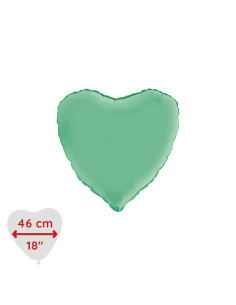 HELIUM HJÄRTA SATIN GRÖN