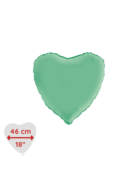 HELIUM HJÄRTA SATIN GRÖN