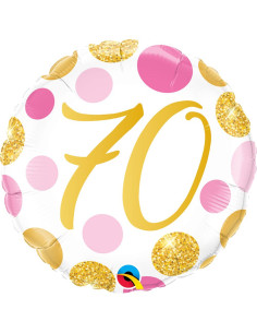 HELIUM 70 PINK DOTS