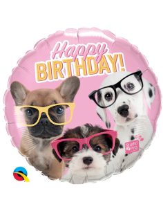HELIUM BDAY PINK PUPPIES