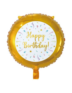 HELIUM HAPPY BDAY GOLD