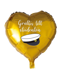HELIUM HJÄRTA GULD STUDENT