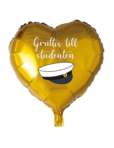 HELIUM HJÄRTA GULD STUDENT