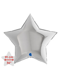HELIUM STJÄRNA SILVER L