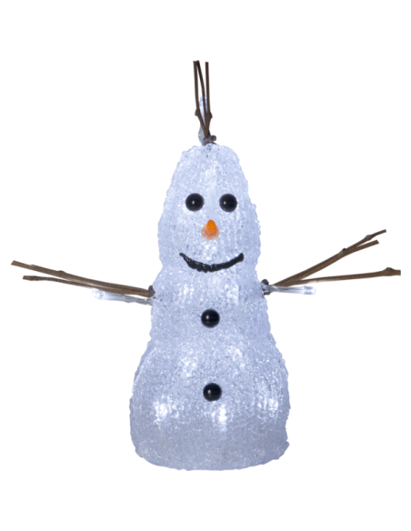 SNOWMAN CRYSTAL LED 26CM