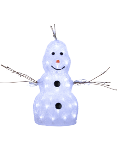 SNOWMAN CRYSTAL LED 38CM