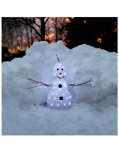 SNOWMAN CRYSTAL LED 38CM 2