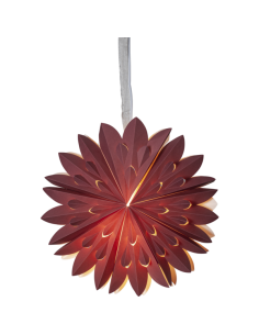 JULSTJÄRNA PAPPER ELEGANT 40CM RÖD
