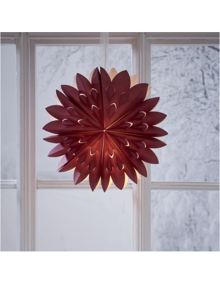 JULSTJÄRNA PAPPER ELEGANT 40CM RÖD