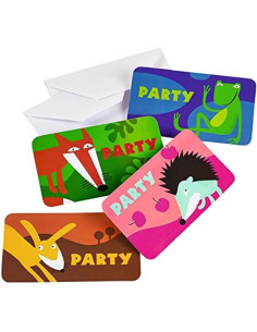 INBJUDNINGSKORT ANIMALS 8P