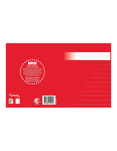 SKRIVHÄFTE BRED RÖD 17X21CM