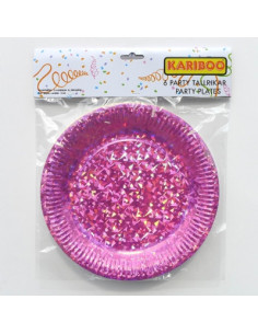 TALLRIK ROSA 6ST