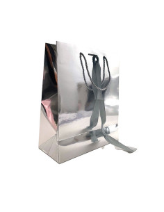 PRESENTPÅSE SILVER L