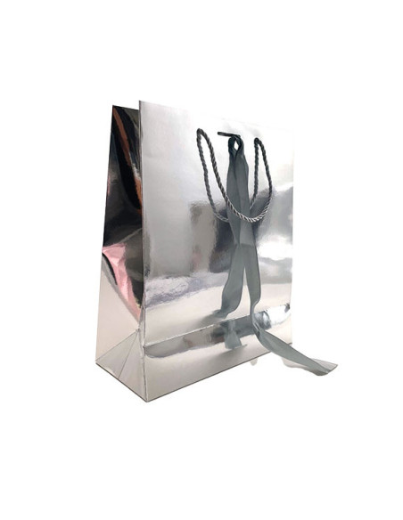 PRESENTPÅSE SILVER L