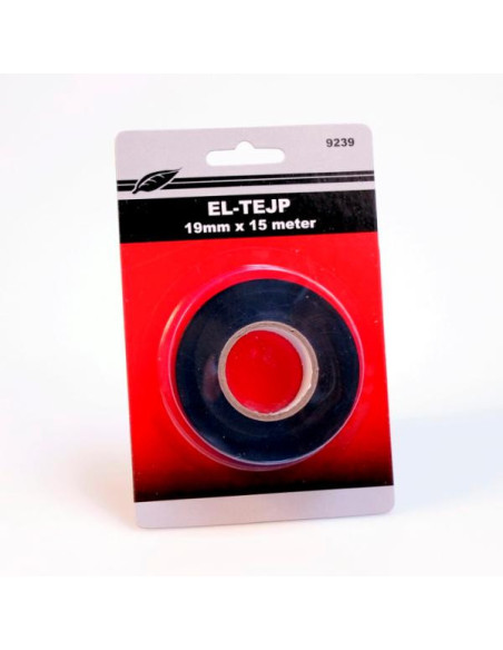 ELTEJP SVART 15M X 19MM