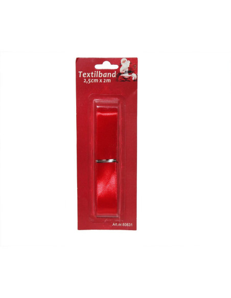 TEXTILBAND RÖD 2,5CM X 2M