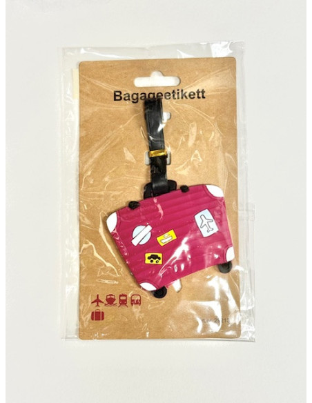 BAGGAGETAG VÄSKA PINK