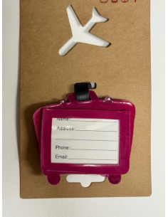 BAGGAGETAG VÄSKA PINK 2
