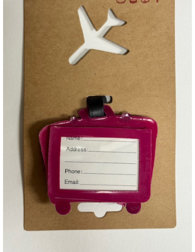 BAGGAGETAG VÄSKA PINK