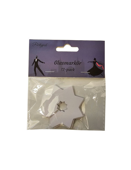 GLASMARKÖR STJÄRNA 12P