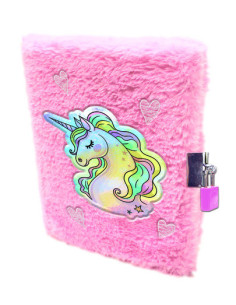 DAGBOK M LÅS ROSA UNICORN