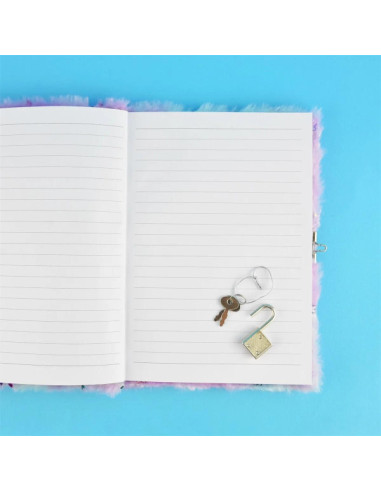 DAGBOK M LÅS FLUFFY HEARTS