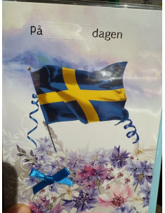 GRATULATIONSKORT FLAGGA SEDELFACK 2